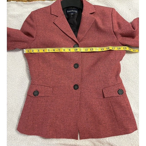Evan Picone  Fully Lined Button Down Blazer Long Sleeve  Women's‎ Size 6 Pink - Picture 4 of 8